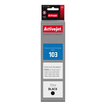 Activejet AE-103Bk rašalas (pakaitalas Epson 103 C13T00S14A; Supreme; 70 ml; 4500, juodas)