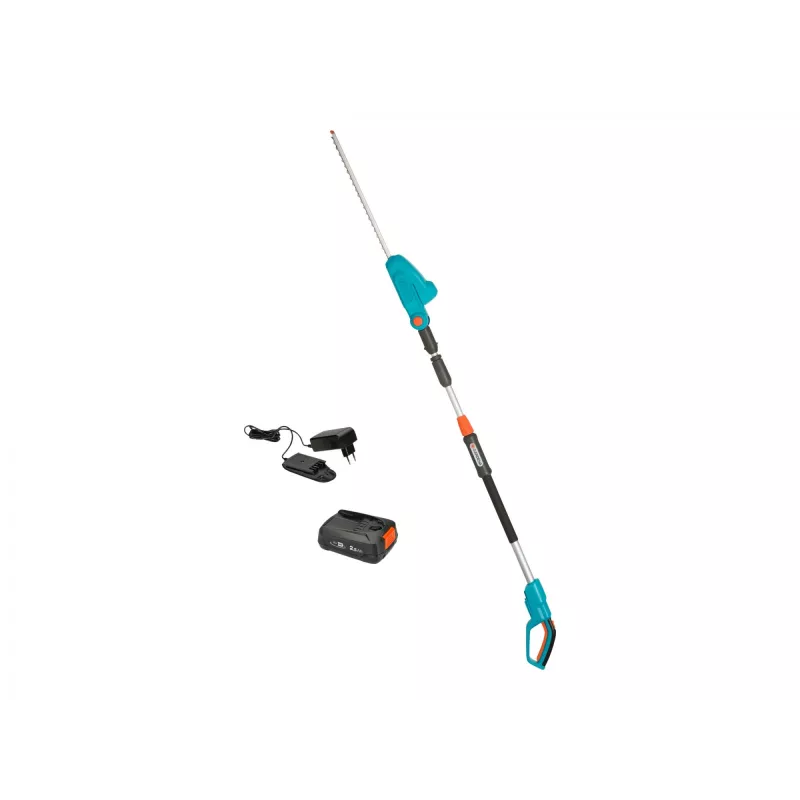 Baterinis teleskopinis gyvatvorių žirklės THS 42/18V P4A, paruoštas naudoti rinkinys (turquoise/pilka, ličio jonų baterija 2,5Ah P4A, POWER FOR ALL ALLIANCE)