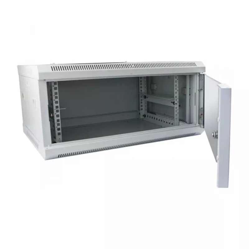Wall-mounted rack cabinet ALLNET ALL-SMC6604GRAU 4U, Pilka, 50 kg capacity, key lock