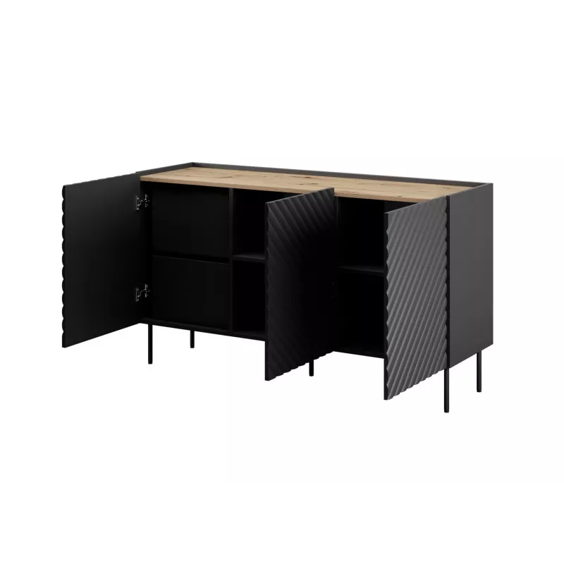 3D2SZ ONDA komoda 150x45x85 juodas