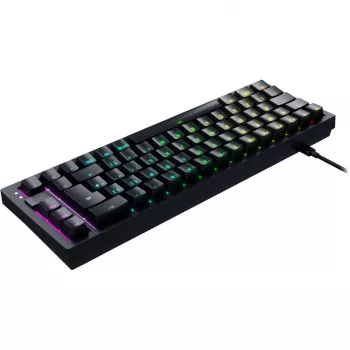 CHERRY K5V2 Kompaktiška klaviatūra, skirta žaidimams, USB, QWERTY, anglų k., juoda, 67 klavišai, RGB LED