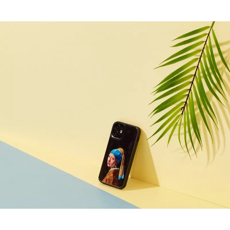 Apsauginis iKins dėklas, skirtas „Apple iPhone 12 mini“ – dizainas: Mergina su perlo auskaru