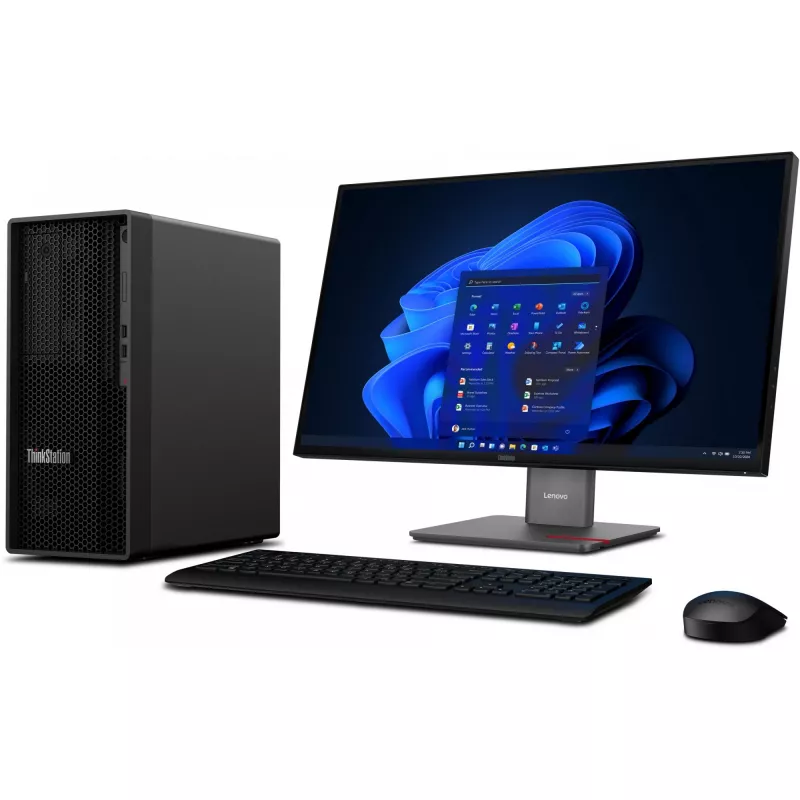 Lenovo ThinkStation P2 Tower Gen 2 Intel Core Ultra 7 265 32 GB DDR5-SDRAM 512 GB SSD Windows 11 Pro darbo stotis juoda