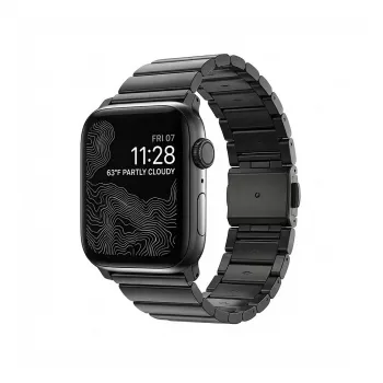 Laikrodžio dirželis Nomad Stainless Steel Graphite Juoda V2 skirtas 42/44/45/49mm