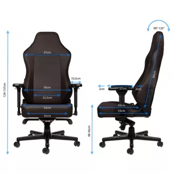 Žaidimų kėdė noblechairs Hero — Paminkštinta sėdynė ir paminkštinta atlošas, Ruda