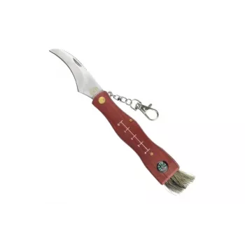Peilis Speck Mushroom Maker's Knife CC-GC105 — sulankstomas grybautojo peilis su 75 mm lenktu plieno ašmenimis, kompasu, nešvarumų šepetėliu, karabinu, 11,4 cm sulankstytas