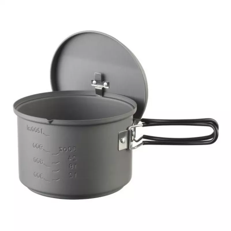 ESBIT Cookset puodas su spiritiniu degikliu, Aliuminis 1,5 l, Ø15,4 cm, H115 mm, Juodas