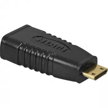 Wentronic Goobay HDMI™ adapteris, HDMI standartinis lizdas (A tipas), juodas - HDMI™ A lizdas>HDMI™ C (Mini) kištukas (68841)