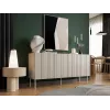 Komoda cama meble ISLA 1505x400x750 mm, matinė smėlio spalva, medžio drožlių plokštė