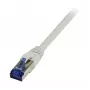 komutacinis kabelis RJ45 - CAT6A 500Mhz - 1,0 m - pilkas - S-STP(S/FTP) - TPE/LSZH(Superflex) - AWG26 - Synergy