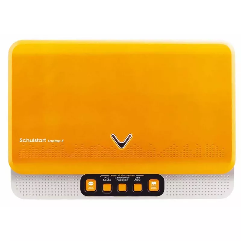 Vaikiškas mokomasis nešiojamas kompiuteris Laptop E VTech su dėklu (geltonas/pilkas)