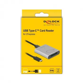 DeLOCK 91751 kortelių skaitytuvas USB 3.2 Gen 1 Type-C, sidabrinis