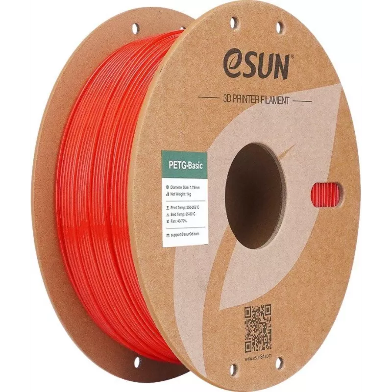 PETG 1,75 mm RAUDONAS 1 kg ESUN 3D SIŪLAS (PETG-Basic175R1P1)