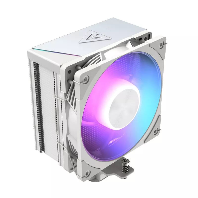 CPU oro aušintuvas MODECOM Volcano 0C T721 ARGB 120 baltas, vieno bokštelio, 120 mm ventiliatorius