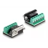 DeLOCK 63465 Serial kabelis Juoda Transparent 1.8m USB Type-A DB-9