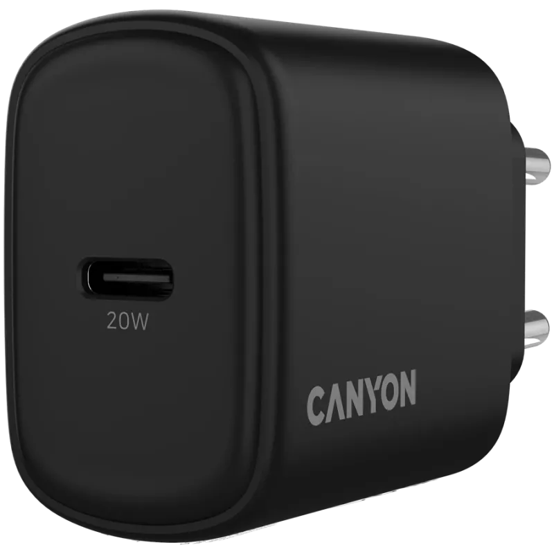 CANYON įkroviklis OnCharge 200 20W 1xPD EU juodas