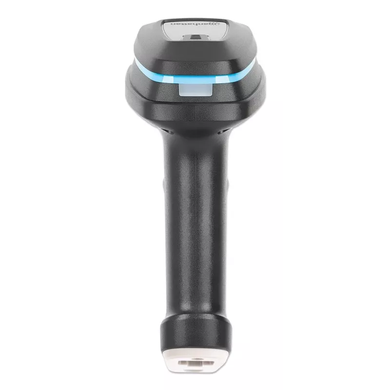 Manhattan 2D ilgo nuotolio LED brūkšninių kodų skaitytuvas, USB, 450 mm skaitymo gylis, maks. aplinkos apšvietimas 100 000 liuksų (saulės šviesa), palaiko simboliką – 1D (x21 versijos) ir 2D (x10 versijos), skaitytuvo RJ45 į USB 1,8 m laidas (populiariausias tipas, kuris yra USB-A), juodas, 3 metų garantija