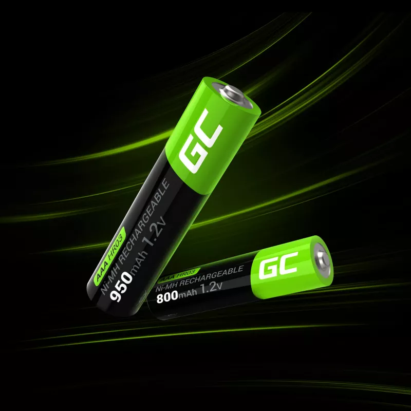 Įkraunama baterija Green Cell GR03 AAA NiMH 1,2 V 950 mAh – 4 vnt., lizdinė pakuotė