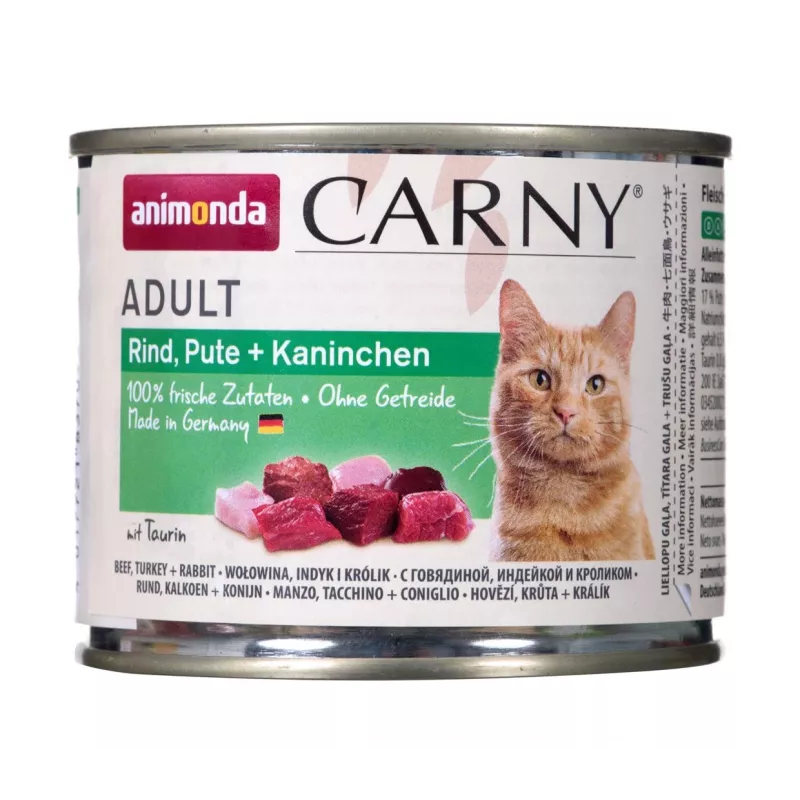 ANIMONDA Carny Adult Beef, kalakutiena ir triušiena - šlapias kačių maistas - 200g
