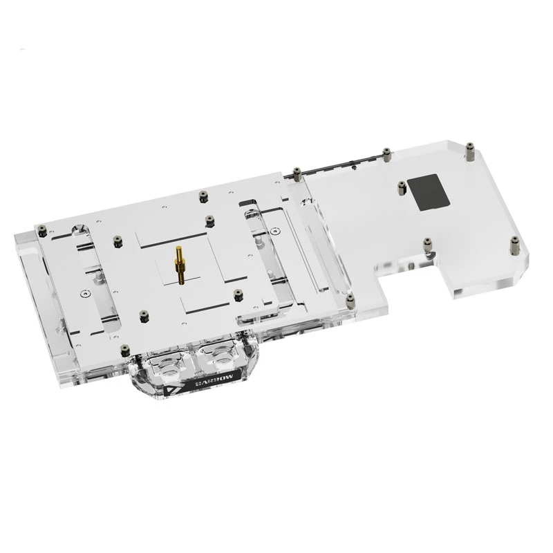 GPU vandens blokas Barrow LRC2.0, skirtas ASUS STRIX 3070 — pilna aprėptis, akrilas