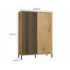 KAMARO 2DD plonas/GŁ ąžuolas ARTISAN DISPLAY CABINET