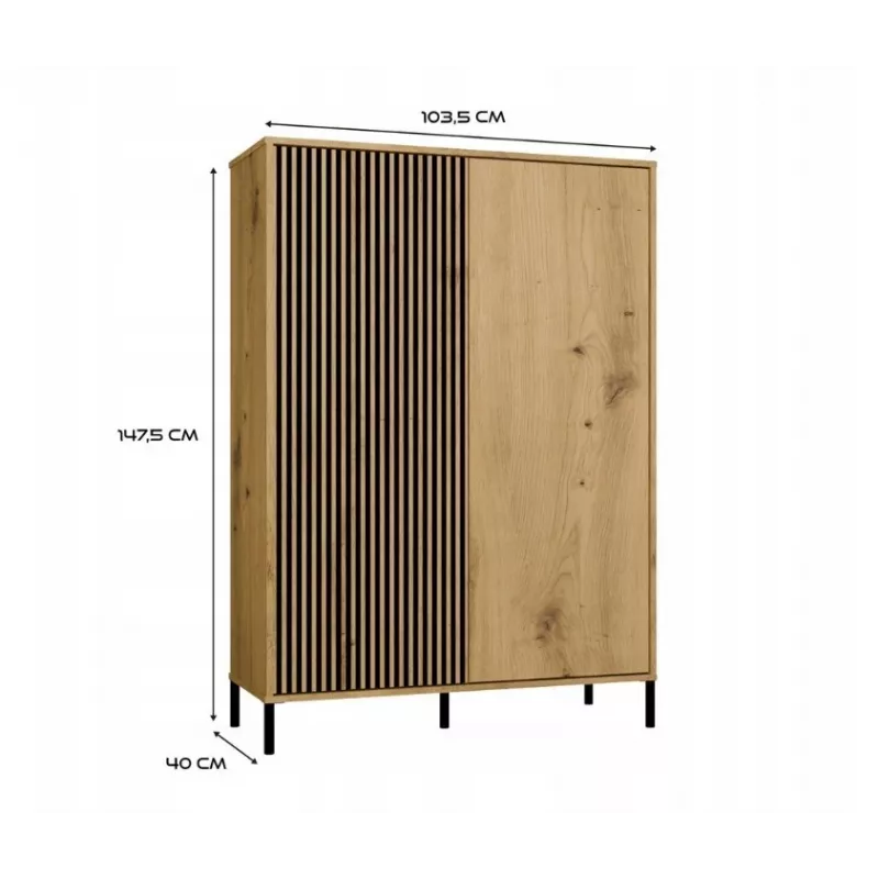 KAMARO 2DD plonas/GŁ ąžuolas ARTISAN DISPLAY CABINET