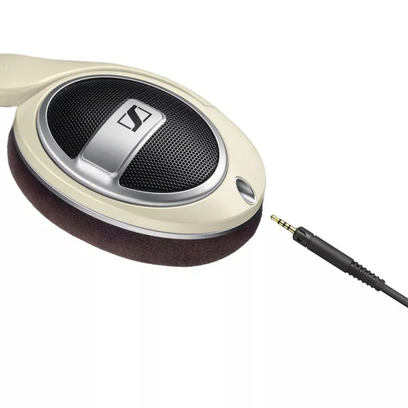 Ausinės Sennheiser HD 599 — laidinės aplink ausis, 50 Ω, 12–38500 Hz, 1,2 m laidas, dramblio kaulo spalvos