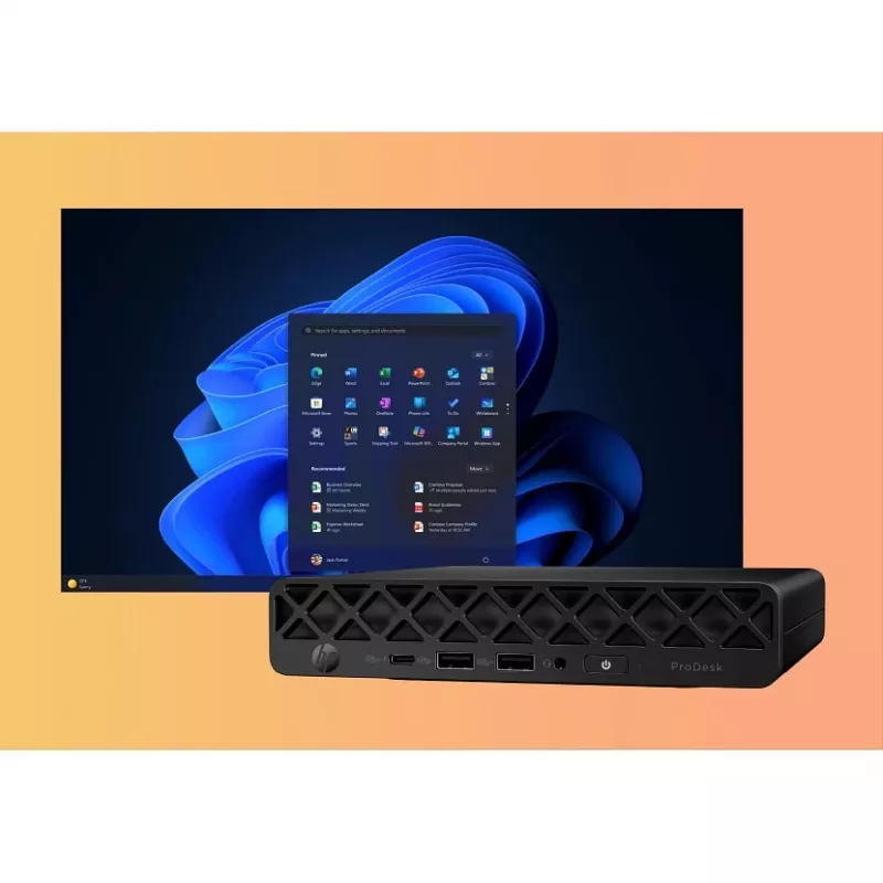 HP ProDesk 4 G1i AI - Mini - Core Ultra 5 235T - RAM 32 GB - SSD 512 GB - NVMe - Intel Graphics - 1GbE, Wi-Fi 6E, Bluetooth 5.3 - WLAN: 802.11a/b/g/n/ac/ax (Wi-Fi 6E)