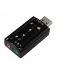 Išorinė USB garso plokštė LOGILINK UA0078, 7.1 kanalo, USB sąsaja, kompaktiška 124×194×34 mm, 80 g