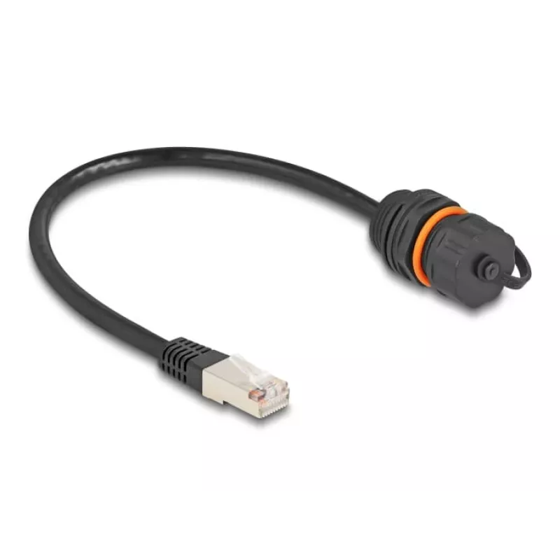 Tinklo kabelis DeLOCK 88146 RJ45 į RJ45 Cat.6A 0,25 m juodas
