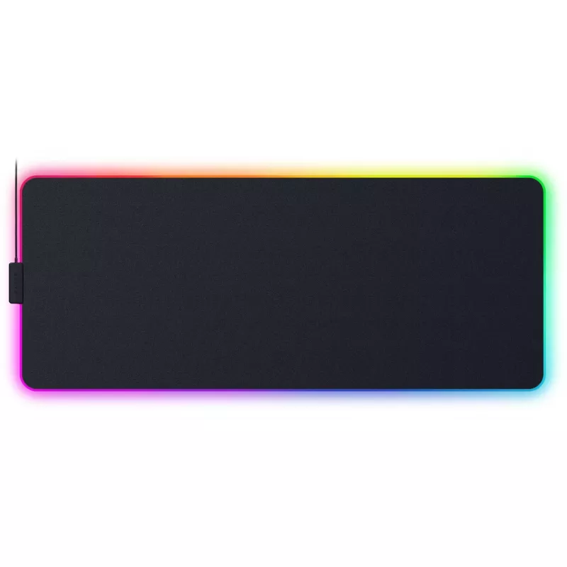 Žaidimų pelės kilimėlis Razer Strider Chroma – poliesterio paviršius, 370×900 mm, juodas, įvairiaspalvis apšvietimas