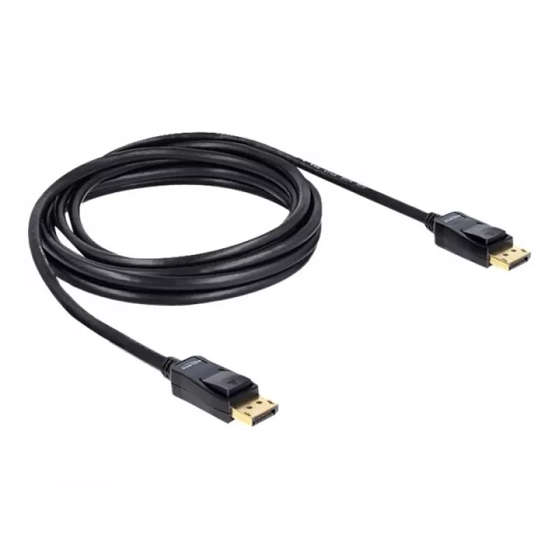 DisplayPort laidas DeLOCK 82424 3 m kištukas-kištukas auksinis juodas