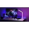 Stalinė lempa Hawk HW-LAMP04 balta LED reguliuojama, balta apdaila, reguliuojama galvutė ir rankena