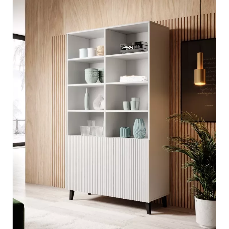 Shelving unit PAFOS 100x40x176.5 cm baltas matinis