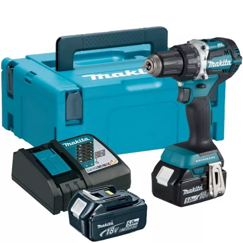 Atsuktuvas MAKITA 18V DDF484RTJ 54/30Nm 2x5.0Ah