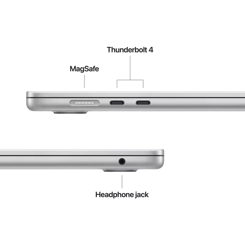 MacBook Air 34,5 cm (13,6) 2025 CTO, nešiojamasis kompiuteris, sidabrinis, 16 GB, 1 TB (1 TB SSD), M4, MacOS, graikų