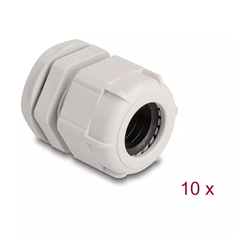 Kabelio sandariklis M25 DELOCK 10 vnt., plastikas, pilkas