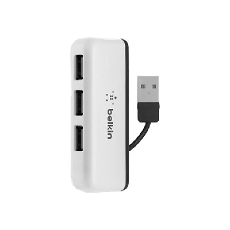 Belkin USB 2.0 4 prievadų kelionių koncentratorius, sidabrinis, F4U021bt