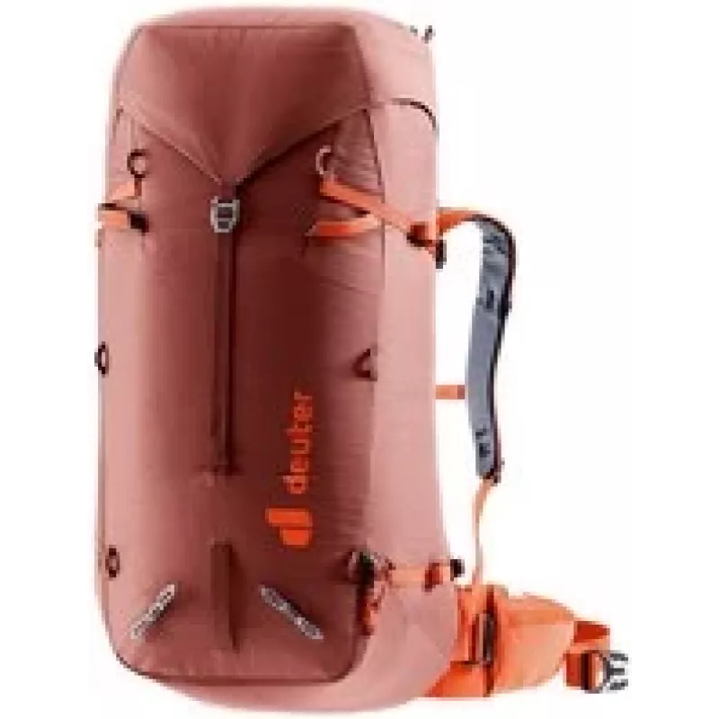 Kuprinė DEUTER Guide 44+8 redwood-papaya — ekspedicinė kuprinė su 44+8 l talpa