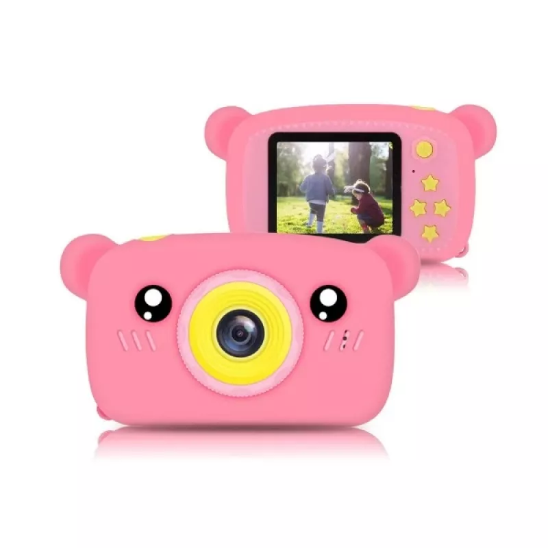 Vaikiškas skaitmeninis fotoaparatas Extralink H25 PINK, rekomenduojamas amžius 3 metai