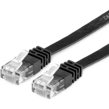Value 21.99.0960 RJ45 tinklo kabelis, komutacinis kabelis CAT 6 U/UTP 0,50 m juodas 1 vnt.