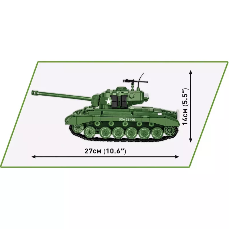 Konstravimo rinkinys COBI M26 Pershing T26E3 904 vnt. Plastikinis vaikams nuo 3 metų