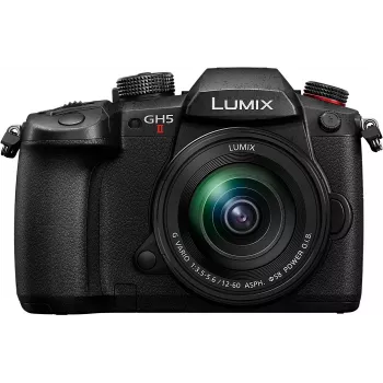 Panasonic Lumix GH5M2 + FS12060 SLR fotoaparato rinkinys 20,33 MP Live MOS 5184 x 3888 pikselių juodas (DC-GH5M2ME)