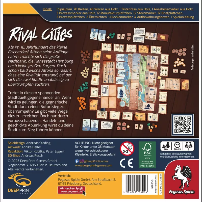 Deep Pint Games Rival Cities, stalo žaidimas