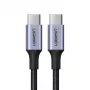 USB-C į USB-C kabelis UGREEN 90120B — 3 m, 5 A, PD, 20 V, 480 Mbps, juodas