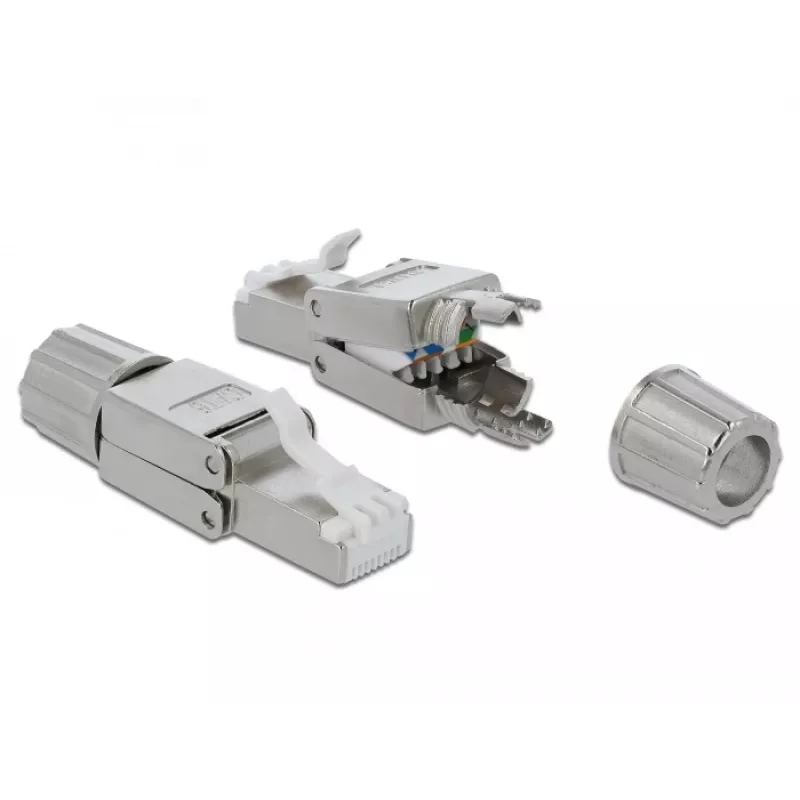 Laido jungtis DeLOCK 86476 RJ-45 Pilka