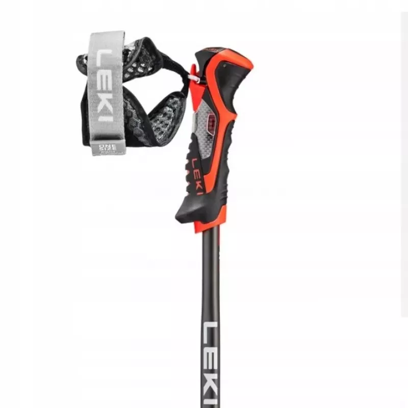 Slidinėjimo lazdos Leki 3D AIRFOIL juoda/raudona 120 cm