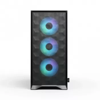 PC korpusas Fractal Design Pop 2 Air Juoda TG RGB Midi Tower — ATX/Micro‑ATX/Mini‑ITX, 3x120mm priekyje, 1x120mm gale, 2,5 colio+3,5 colio nišos