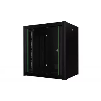 19 colių 12U stovo sieninis laikiklis Pro 600 x 450 x 645mm - juodas