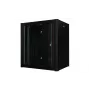19 colių 12U stovo sieninis laikiklis Pro 600 x 450 x 645mm - juodas
